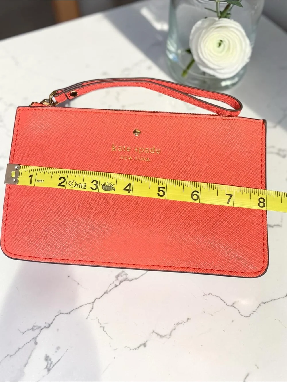 Kate Spade Saffiano Leather Coral Wristlet